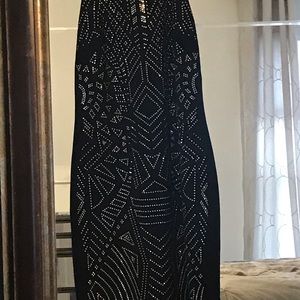 Black and gold  and silver  studs dress